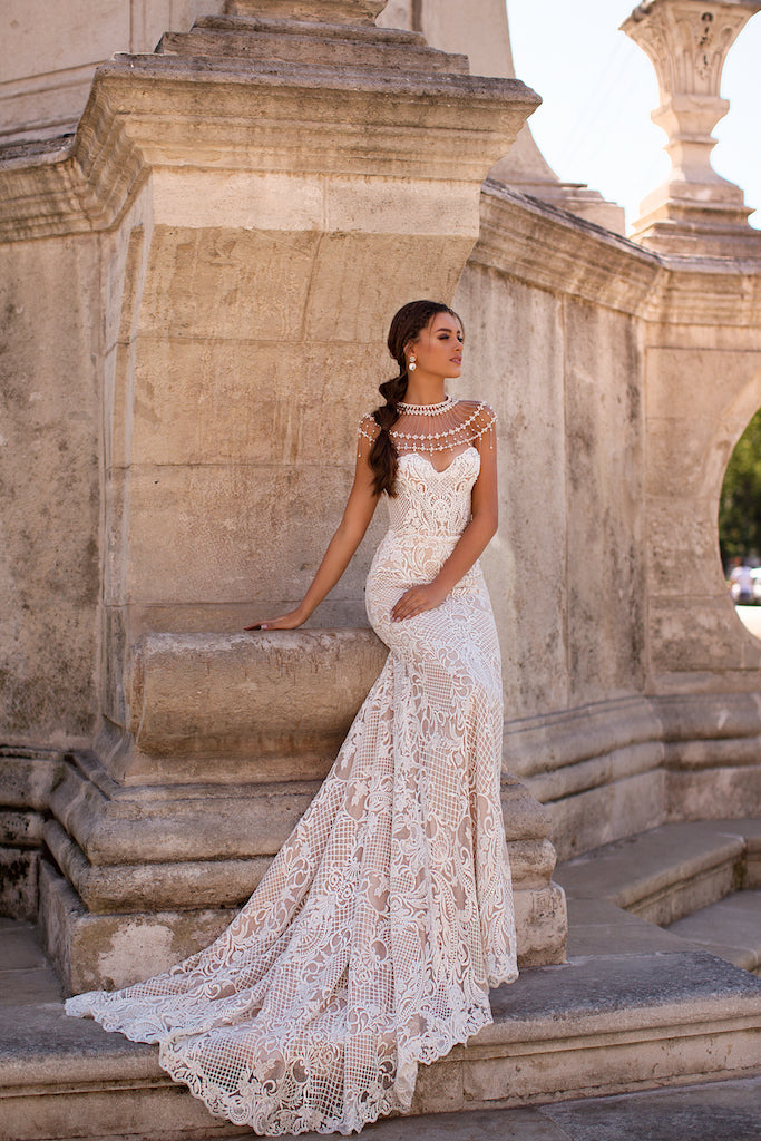 fitted lace wedding dress ForLove Bridal